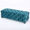 CAVINAS Modern Glam Velvet Button-Tufted Ottoman Bench, Upholstery Rectangle Ottoman, Accent Stools, Entryway Benches - 4 of 4