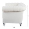 Sapphtopaz Couches for Living Room Sofa Sleeper Sofa with Rolled Arm and Tufted Backrest Sofa Bed Cloud Couch for Bedroom,Black - 3 of 4