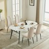 Modern Velvet Dining Chair Set of 2, Comfortable Dining Room Chairs with Metal Legs, Upholstered Chairs for Kitchen or Dining Room–The Pop Home - 2 of 4