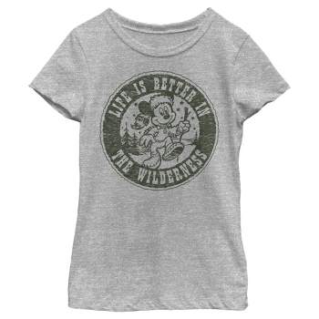 Girl's Disney Mickey Mouse Life is Better in the Wilderness T-Shirt