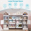 55" Castle Shape Children's Toy Storage Organizer, Multifunctional Bookshelf Bookcase, White - 4 of 4