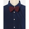 INSPIRE CHIC Men's Pre-Tied Adjustable Strap Solid Color Knitted Bow Ties - 2 of 4