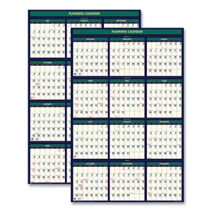 Four Seasons Business/Academic Recycled Wall Calendar, 24 x 37, 12-Month (July-June): 2025-2026, 12-Month (Jan to Dec): 2026 - 1 of 3