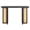 Homy Casa Console Table with Rattan Accent Panels, Dark Brown - 2 of 4
