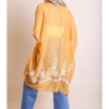 Women's Lightweight Floral Embroidered Tassels Boho Festival Duster Wrap - LETO - 2 of 2