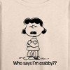 Women's - Peanuts - Who Says I'm Crabby Lucy Lightweight French Terry Wide Neck Long Sleeve Shirt - 2 of 4