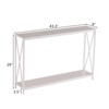KTMBDW Console Table, 2-Tier Entryway Table，43.3”L Narrow Sofa Table with Shelves, Entrance Table for Hallway, Entryway, Living Room - 3 of 4