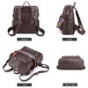 FURNIinspire Backpacks Backpack Travel Backpack, Laptop Backpack For Women, Convertible Ladies Fashion School Shoulder Bags, Brown, 5.5"*12.6"*13.4" - 4 of 4