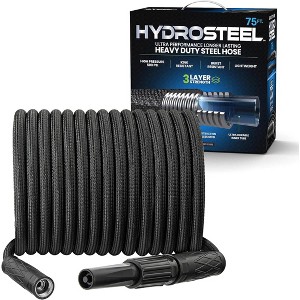 Hydrosteel 5/8-inch Diameter Heavy-Duty Flexible Lightweight Stainless Steel 3-Layer Metal Water Hose - 1 of 4
