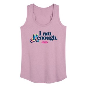 Women's - Barbie - I Am Kenough Tie Dye Graphic Racerback Tank - 1 of 4