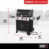 Weber Genesis EX-335 Stainless Steel 3 Burner Natural Gas Grill with Built-In Wheels, Integrated Hooks, Extra Large Prep & Side Table, Black - 3 of 4