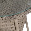 vidaXL Brown Poly Rattan Bistro Set with Cushions and Pillows, 3 Piece Stylish and Durable Outdoor Dining Set with Powder-Coated Steel Frame - 4 of 4