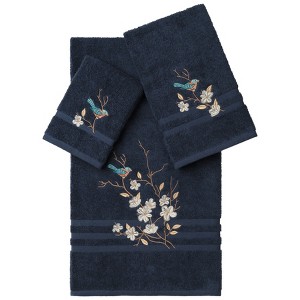 Linum Home Textiles 100% Turkish Cotton SPRING TIME Embellished Towel Set - 1 of 4