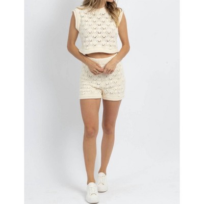 Women's CROCHET SHORT SET - PAPERMOON