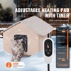 VEVOR Elevated Heated Cat House, Outdoor Kitty Shelter with Adjustable Temperature and Timer, 600D Oxford Cloth Foldable Cat Shelter, Brown (Middle) - 3 of 4