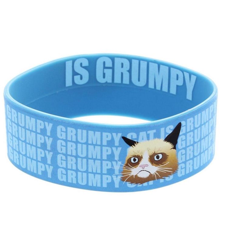 Just Funky Grumpy Cat Is Grumpy Rubber Wristband, 1 of 3