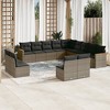 vidaXL Garden Sofa Set Gray, Dark Gray - 2 of 4
