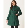 Allegra K Women's Long Winter Stand Collar Single Breasted Outwear Coats - 4 of 4