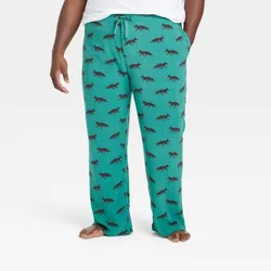 Men's Fox Print Microfleece Pajama Pants - Goodfellow & Co™ Green