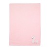 Bedtime Originals Blossom Pink/White Swan Coral Fleece Baby Blanket - 2 of 4