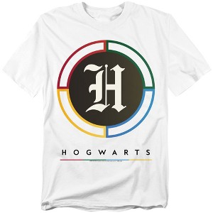 Harry Potter Hogwarts Old English 'H' Logo Inverted Adult T-Shirt - 1 of 4