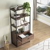 LITTLE TREE 59.05" 4 Tier Bookshelf Brown - 2 of 4