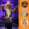 Joyfy 70'' Halloween Standing Scarecrow Decoration, Scary Animated Decor Prop with Motion for Yard Farm Lawn Garden Outdoor Indoor Haunted House Decor - 3 of 4