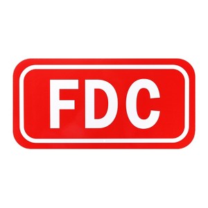 Unique Bargains Aluminum Outdoor "FDC" Fire Department Connection Metal Sign 1 Pc - 1 of 4