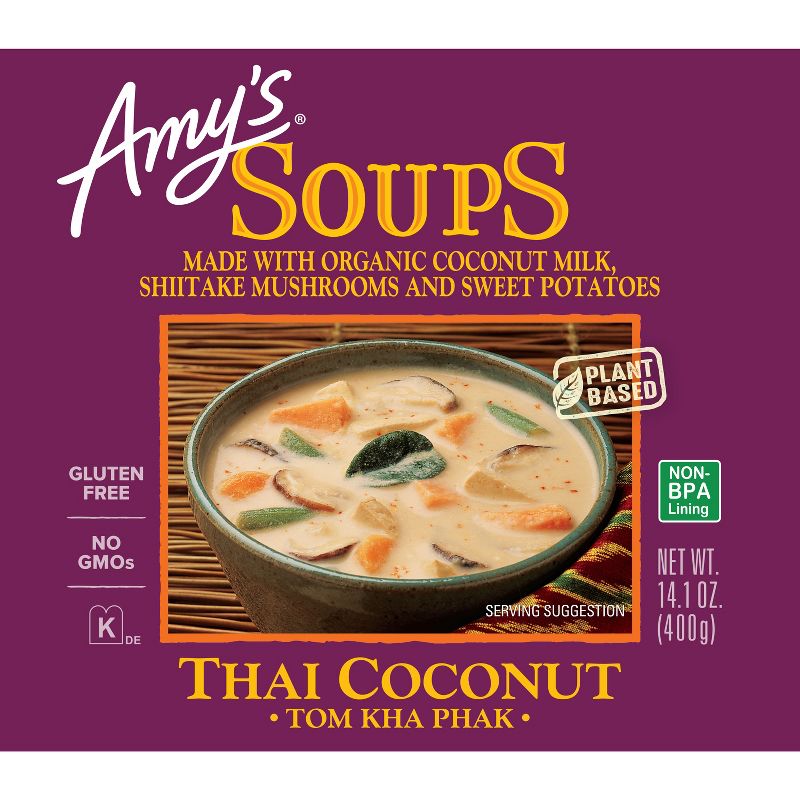 Amy&#39;s Gluten Free Thai Coconut Tom Kha Phak Soup - 14.1oz, 5 of 8