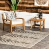Nuloom Oliva Modern Diamond Indoor/Outdoor Patio Area Rug 5x7, Beige - 2 of 4