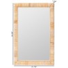 bali & pari Lankston Bohemian Natural Rattan Rectangle Accent Wall Mirror - 4 of 4