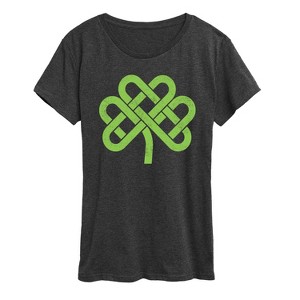 Women's - Instant Message - Celtic Knot Shamrock Short Sleeve Graphic T-Shirt - 1 of 4
