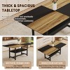 71" Modern Black Square Dining Table Set with Storage Shelf and 6 PU Upholstered Armless Chairs, Ideal for Kitchen or Apartment -3irtyhousy - 3 of 4