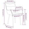 vidaXL Dining Chairs, 2 Pcs, Dark Gray Velvet - 3 of 4