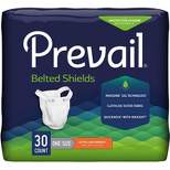 Prevail Incontinence Belted Shields, Extra Absorbency, One Size Fits Most, Button Closure, 30ct Bag