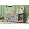 Farmhouse TV Stand for 65 Inch,TV Media Console Table with Adjustable Shelves and 2 Storage Cabinets, Wooden TV Stand for Living Room, Bedroom - 2 of 4
