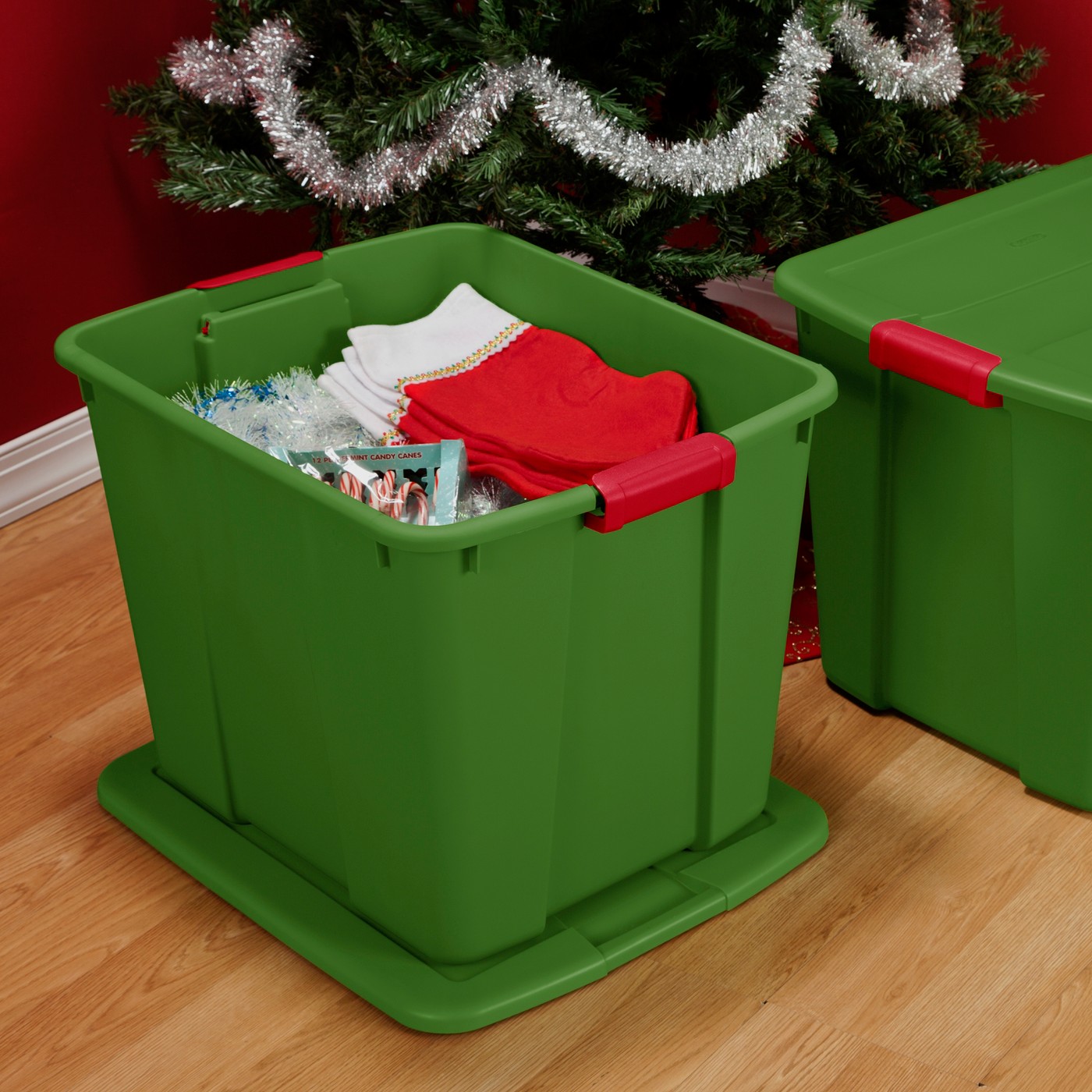 Target storage bins with lids