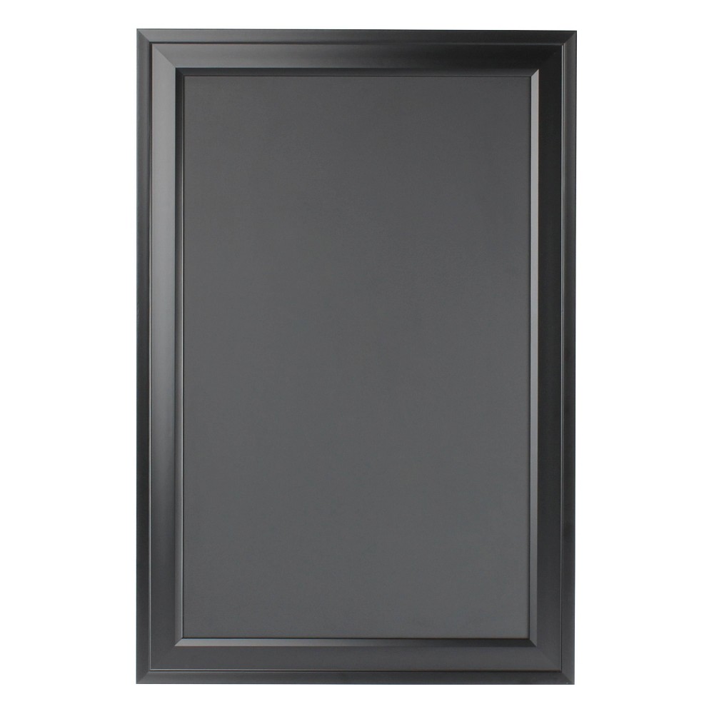 Photos - Dry Erase Board / Flipchart 18.5" x 27.5" Bosc Framed Magnetic Chalkboard Black - DesignOvation: Wall