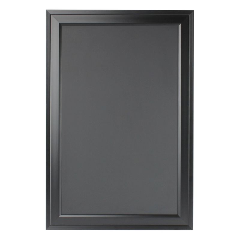 18.5&#34; x 27.5&#34; Bosc Framed Magnetic Chalkboard Black - DesignOvation, 1 of 9
