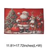 Unique Bargains Christmas Place Mats Santa Claus Flax Red White Green 11.8"x17.7" 2 Pcs - 3 of 4