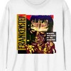 Universal Monsters Frankenstein Beware The Hand Of The Monster Crew Neck Long Sleeve White Adult Tee - 2 of 3