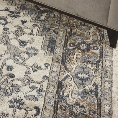 Braided Ivory/Grey Synthetic 6' x 9' Handmade Rectangular Rug