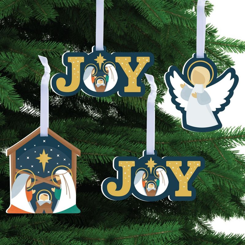 Big Dot of Happiness Holy Nativity - Manger Scene Religious Christmas Decorations - Christmas Tree Ornaments - Set of 12, 1 of 10