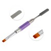 Unique Bargains Double Head Nail Painting Brushes for Polish Painting Home DIY Gradient Purple 1 Pc - 3 of 4
