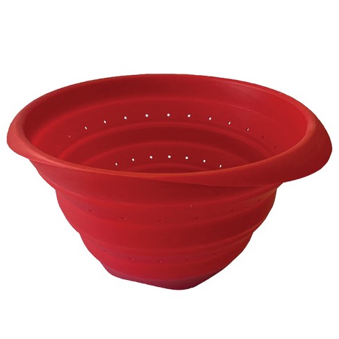 Better Houseware 4-qt. Collapsible Silicone Colander (red) : Target