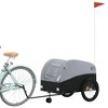 VidaXL Bike Trailer Black and Gray 99.2 lb Iron - 3 of 4