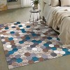 Luxe Weavers Beige Aqua Modern Geometric 5x7 Area Rug - 3 of 4