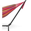 SUGIFT 2-Person Portable Brazilian-Style Cotton Double Hammock with Stand Set with Storage Bag - image 3 of 4