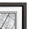 Kate and Laurel Sylvie Austin Modern Map Framed Canvas by Jake Goossen, 18x24, Dark Gray - 3 of 4