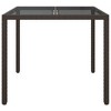 vidaXL Garden Dining Table Brown 35.4" x 35.4" x 29.5" Poly rattan - 3 of 4